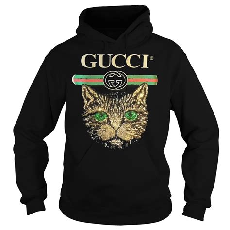 gucci cat sequin blue sweater|gucci feline necklace.